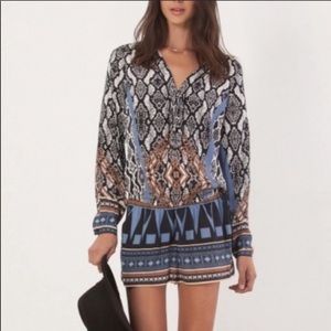 HALE BOB Amyie snake print shorts Romper jumpsuit Like new S